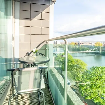 Luxury Riverview City Centre Apartment Glasgow Esterno foto